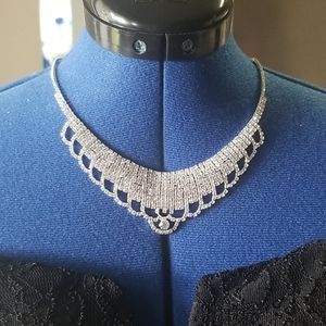 Australian crystal bridal necklace and earrings BN